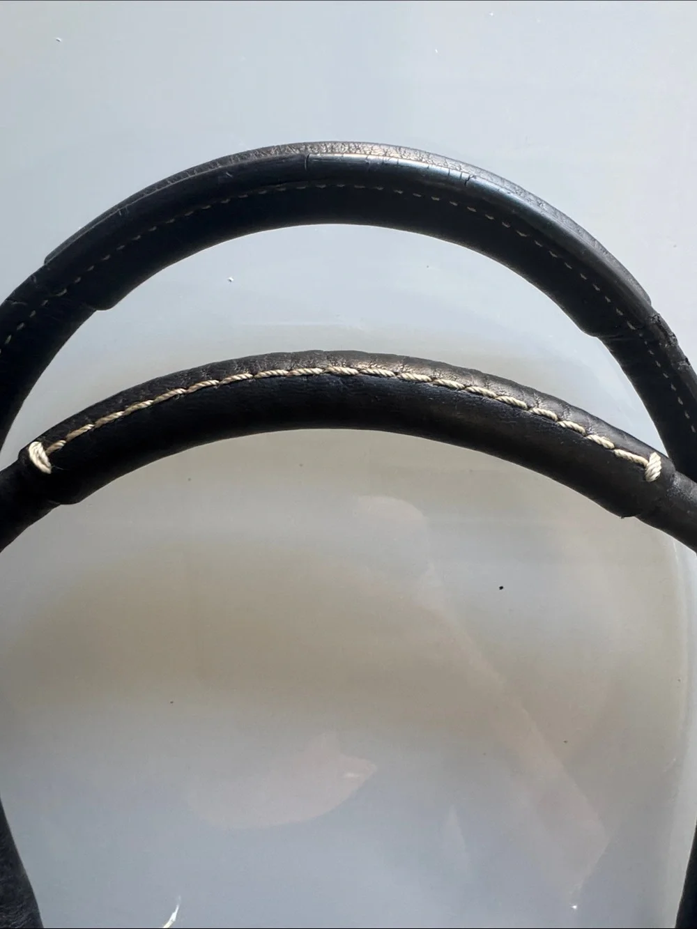 Coach Hampton Carryall Black Leather Shoulder Bag with Braided Horsebit detail